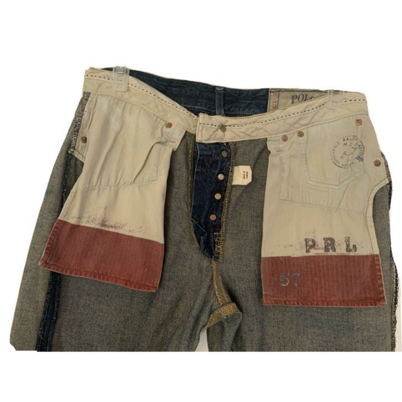Polo Ralph Lauren Men's Prl Vintage 67 Distressed Denim Jeans Size 32/30 - Picture 9 of 11